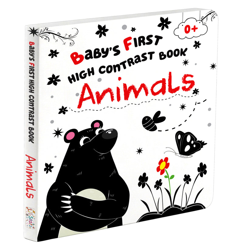 Baby’s First High Contrast Book for Babies – Soft & Safe Animals Black and White Book (0+ Months)