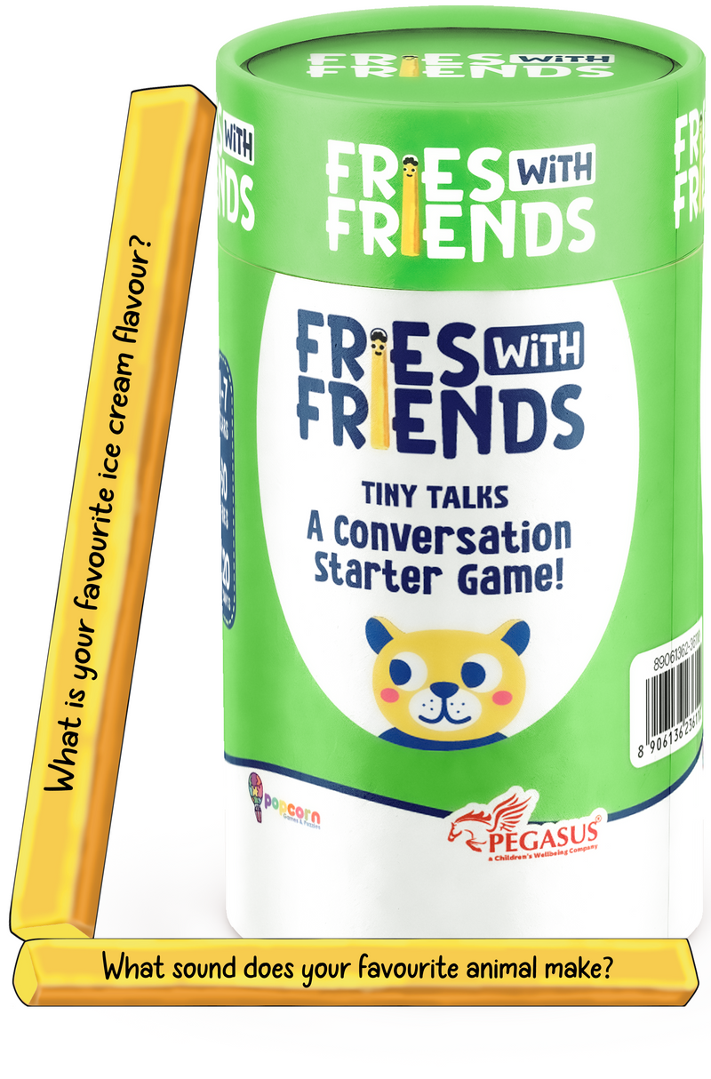 Fries with Friends - Tiny Talks Fun Conversation Stick Game For Kids and Teens (Age 4-7 Years)