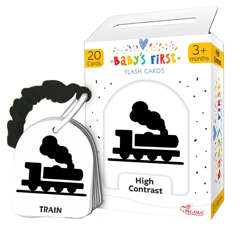 Baby’s First High Contrast Flash Cards – Black & White Visual Stimulation Cards (0+ Months)