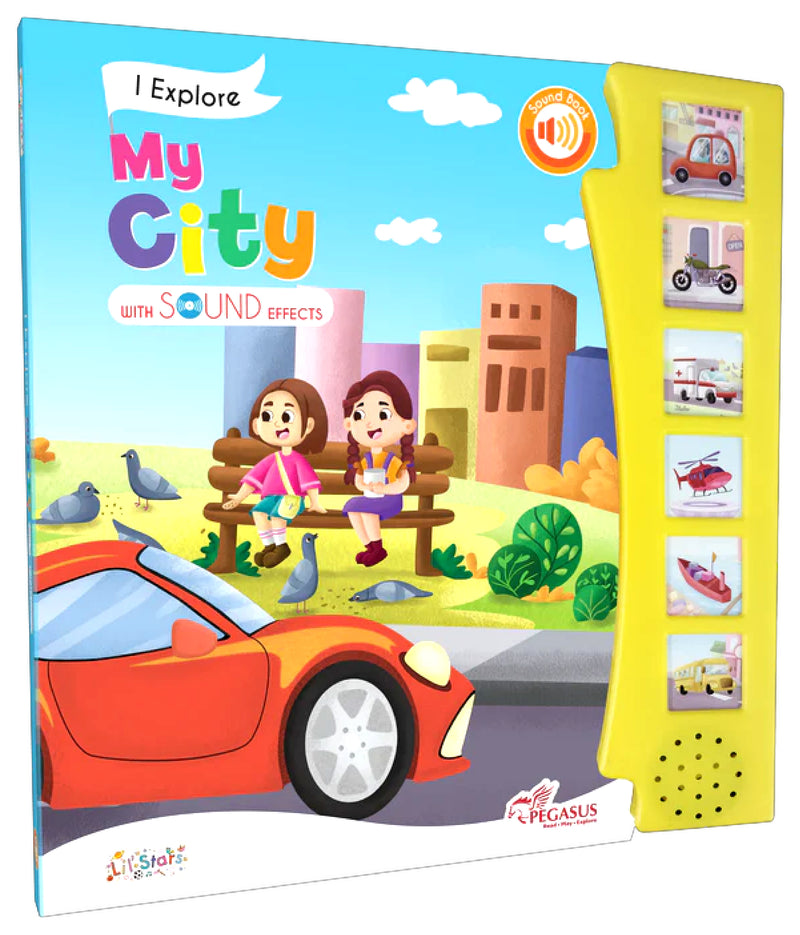 I Explore My City Book for Kids – Magic Noise Book with 6 Real Sound Effects (Age 1+ Years)