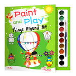 Things Around Me Colouring Book for Kids – Paint and Play Watercolour Painting Set (Age 3+ Years)