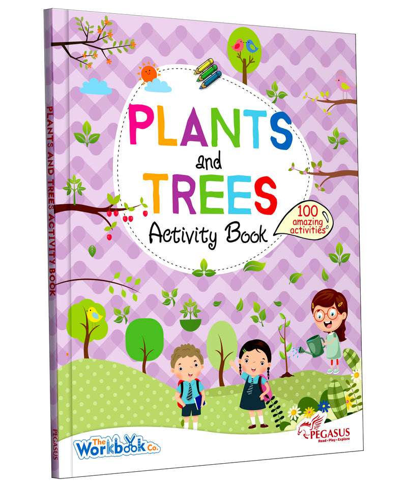 Plants & Trees Activity Book for Kids – 100 Amazing Nature, Matching & Colouring Workbook (Age 4+ Years)