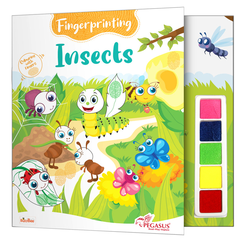 Fingerprinting Insects –Creative Art and Craft Activity Book for Kids  (Age 3+ Years)