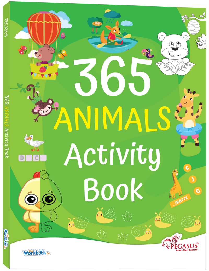 365 Animals Activity Book for Kids – Mazes, Puzzles, and Memory Learning Books (Age 3+ Years)