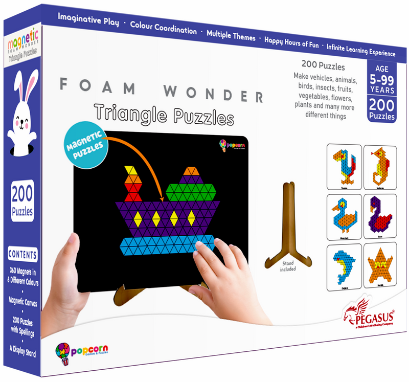 Magnetic Foam Wonder – Triangle Puzzle Game for Kids and Family (Age 5–99 Years) | Brain Development Toy
