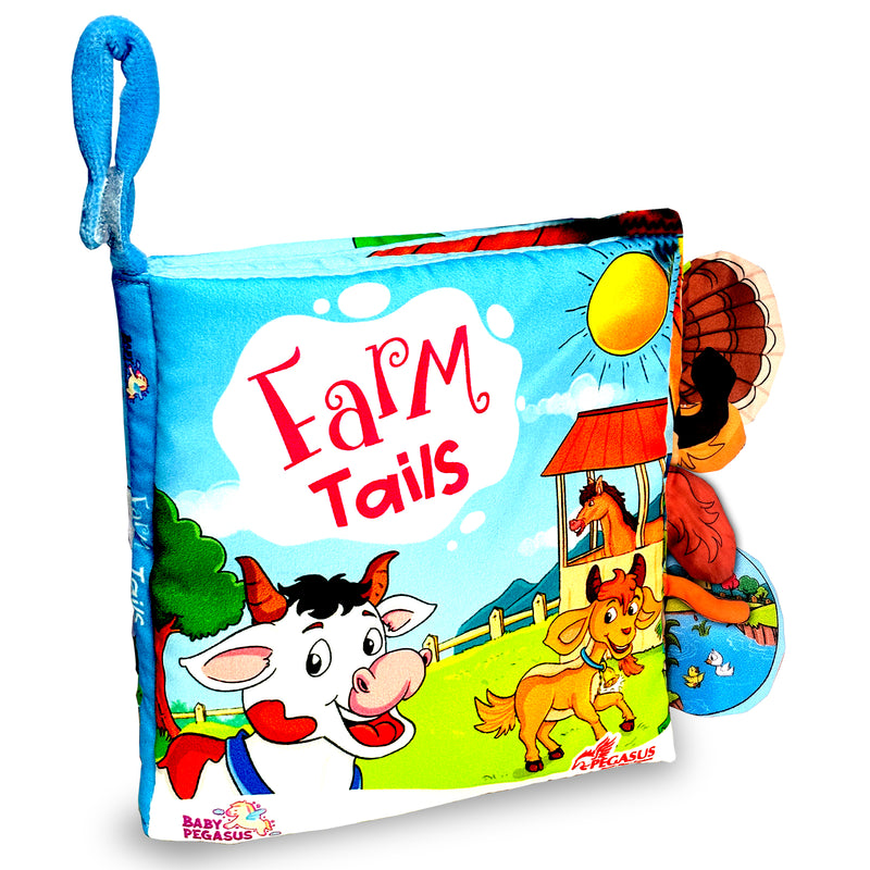 Farm Tails – Baby's First Cloth Book (Age 0+) | Crinkle Sound, Gentle Touch Sensory Books