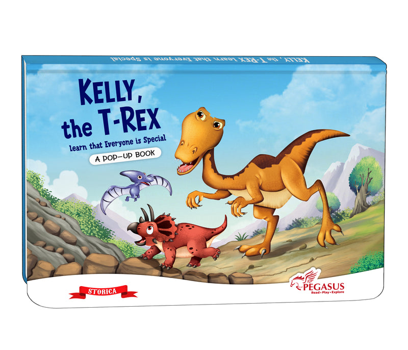 Kelly, the T-Rex – Pop-Up Book for Kids | Bedtime Story Book with love & Kindness (Age 2+ Years)