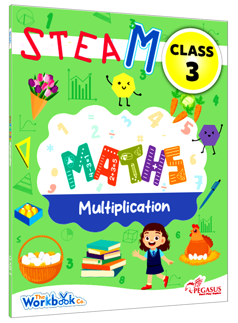 STEAM Maths Multiplication Workbook for Class 3 | Activity Book with Repeated Addition & Word Problems (Age 7–9 Years)