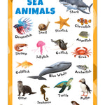 Sea Animals - Early Learning Educational Wall Chart for Kids Ocean Animals Poster (Age 8+ Years)