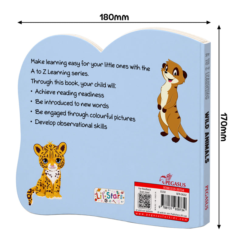 A to Z Learning Wild Animals Board Book for Kids – Early Learning Wild Picture Book (Age 1+ Years)