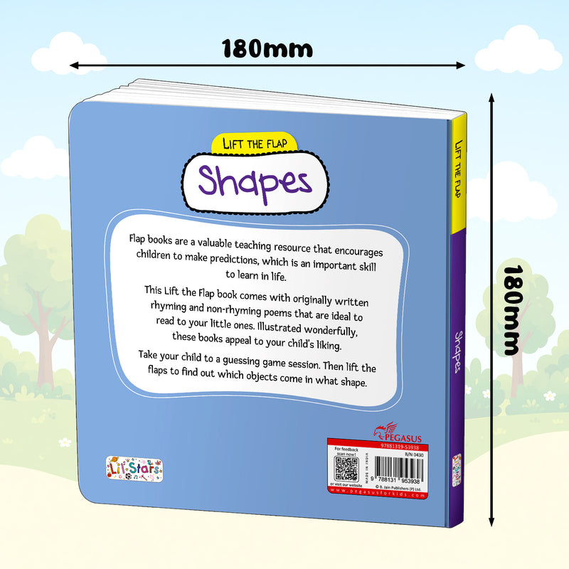 Lift the Flap Shapes Board Book for Kids – Early Learning Shapes Recognition Book (Age 2+ Years)