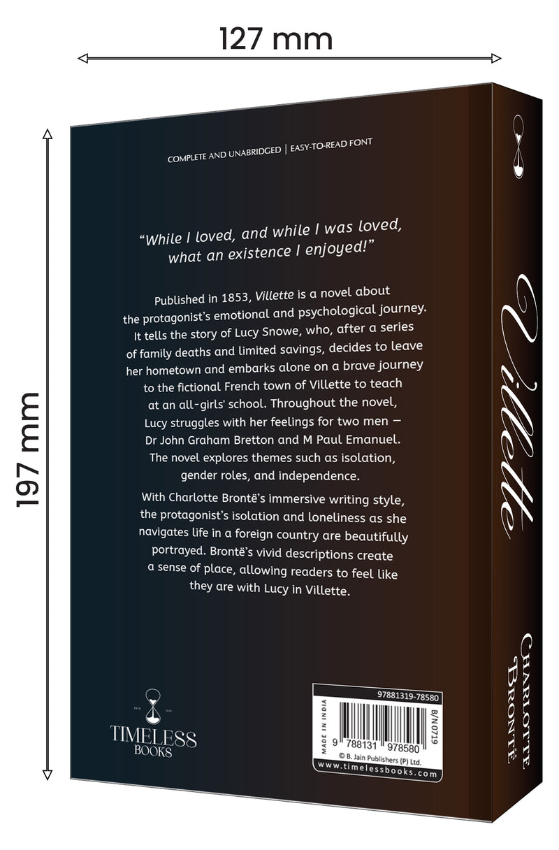 Villette by Charlotte Brontë | Classic Romance & English Literature Novel | For Young Readers