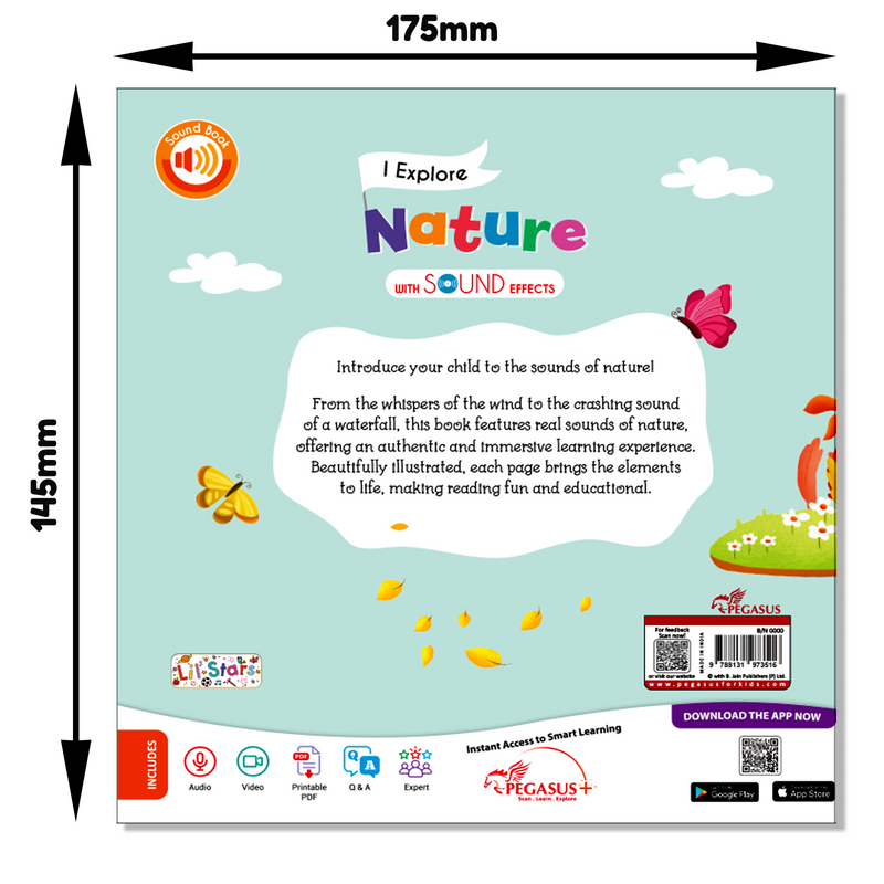 I Explore Nature Sound Book for Kids – Magic Noise Book with 6 Real Sound Effects (Age 1+ Years)