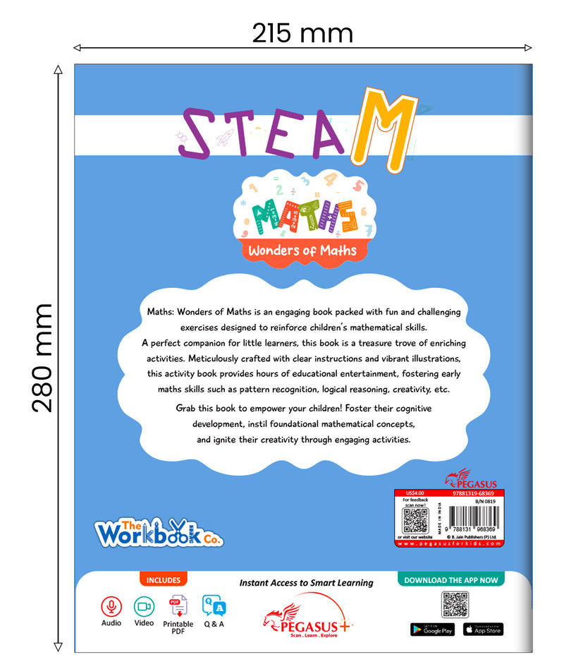 STEAM Wonders of Maths Workbook for Class 1 | Early Maths Activity Book for Shapes, Patterns & Numeracy Skills (Age 5–7 Years)