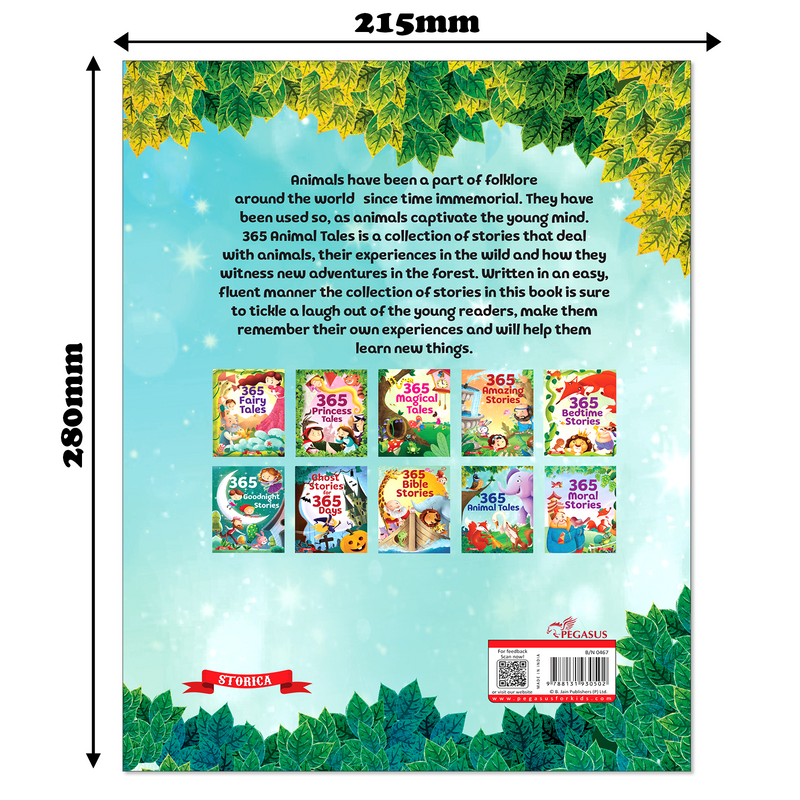 365 Animal Tales for Kids – Moral Lessons Story with Beautiful Illustrations (Age 3+ Years)