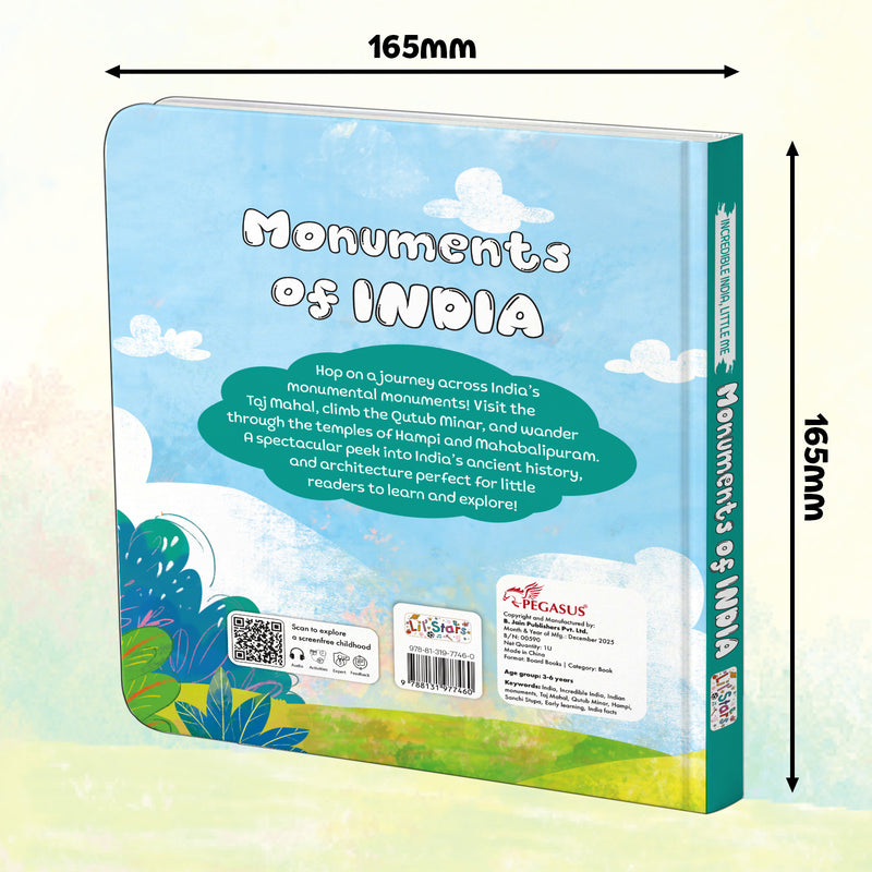 Monuments of India – Early Learning Board Book for Kids (Age 3–6 Years) | Toddler Activity Books