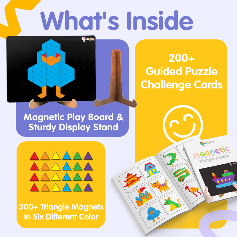 Magnetic Foam Wonder – Triangle Puzzle Game for Kids and Family (Age 5–99 Years) | Brain Development Toy