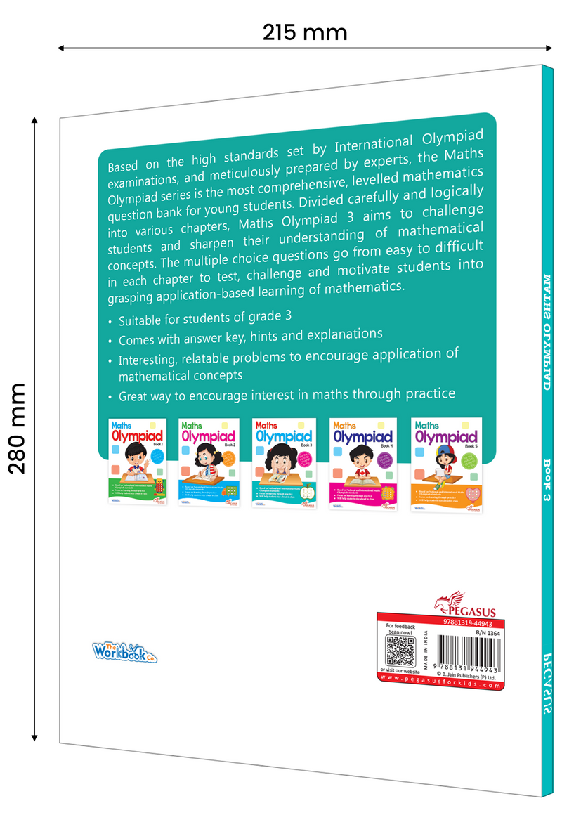Maths Olympiad Workbook 3 | Practice Activity Book with Step-by-Step Solutions (Age 6+ Years)