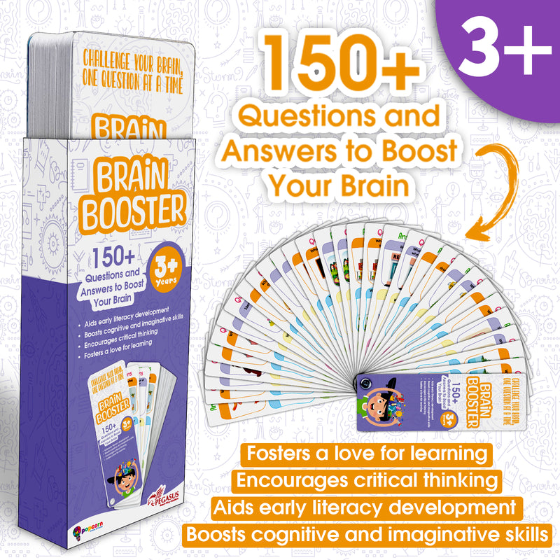 Brain Booster -Flash Card Memory Learning Game for Kids, Teens, and Adults (Age 3+ Years)