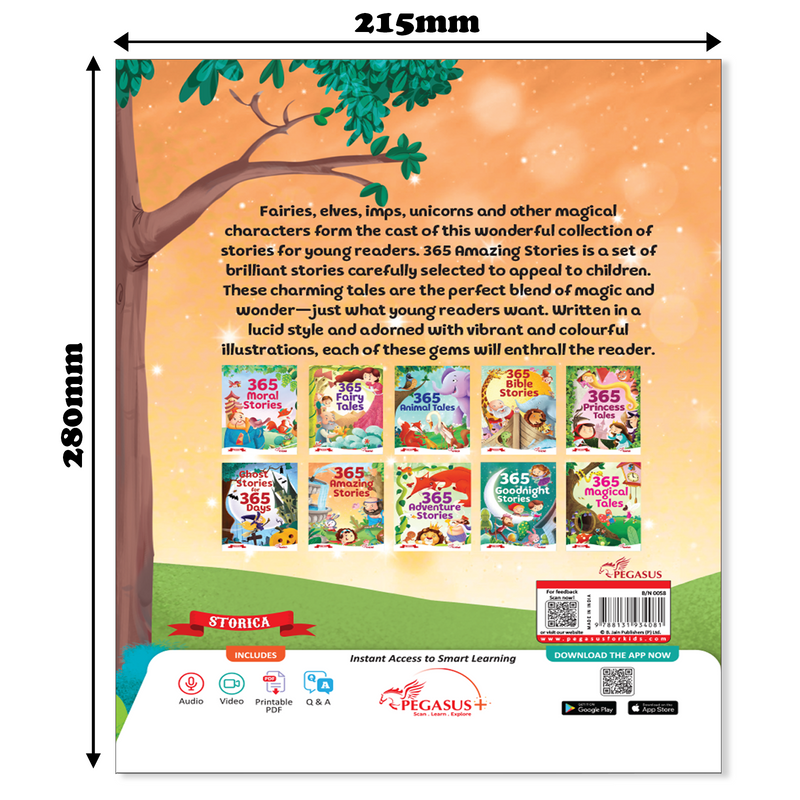 365 Amazing Stories for Kids – Moral Lessons Story with Beautiful Illustrations (Age 3+ Years)