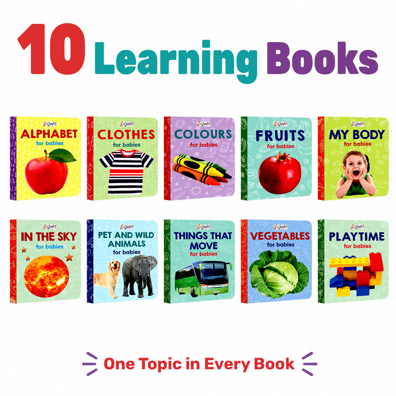 My First Library Box for Babies – Set of 10 Educational & Early Learning  Books (Ages 1+)