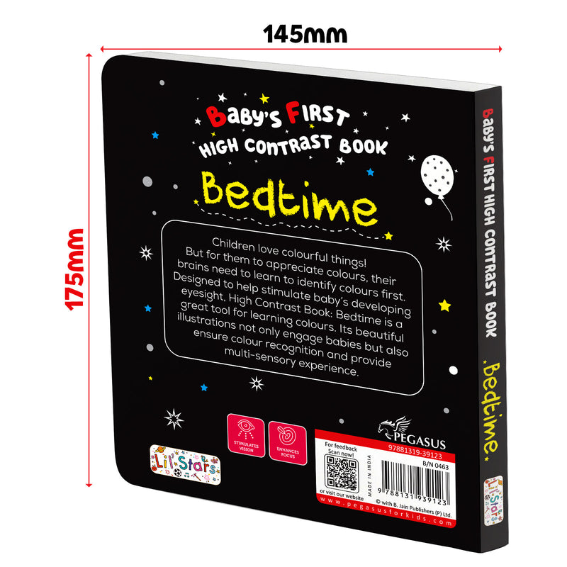 Baby's First High Contrast Book for Babies  – Soft & Safe Bedtime Black and White Book (0+ Months)