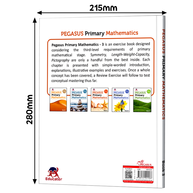 Pegasus Primary Mathematics Book 3 for Kids – Addition, Subtraction & Multiplication Workbook (Age 4+ Years)