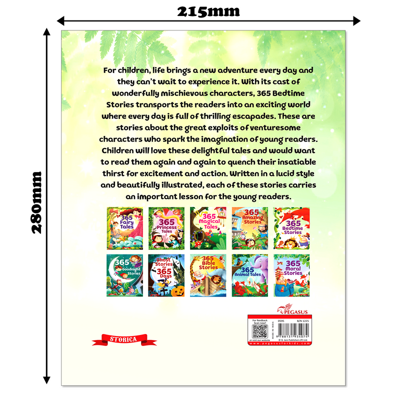 365 Bedtime Stories for Kids – Moral Lessons Story with Beautiful Illustrations (Age 3+ Years)