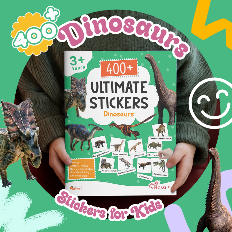 400+ Ultimate Reusable Stickers Dinosaurs Activity Book (Age 3+ Years)