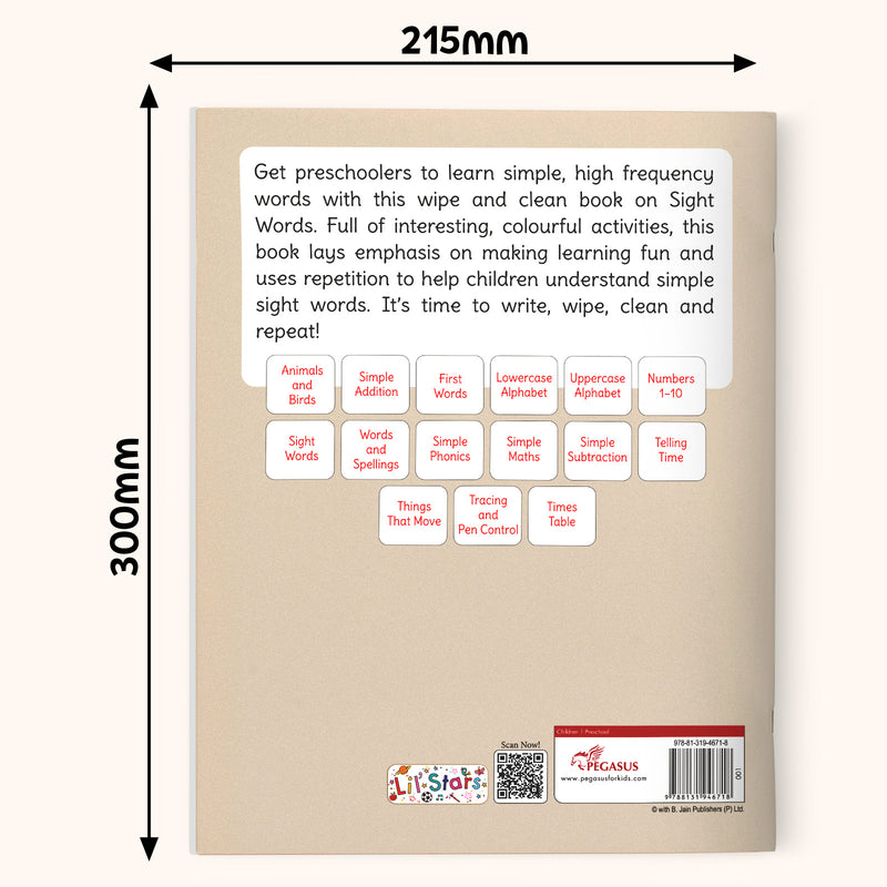 Sight Words - Wipe & Clean Workbook