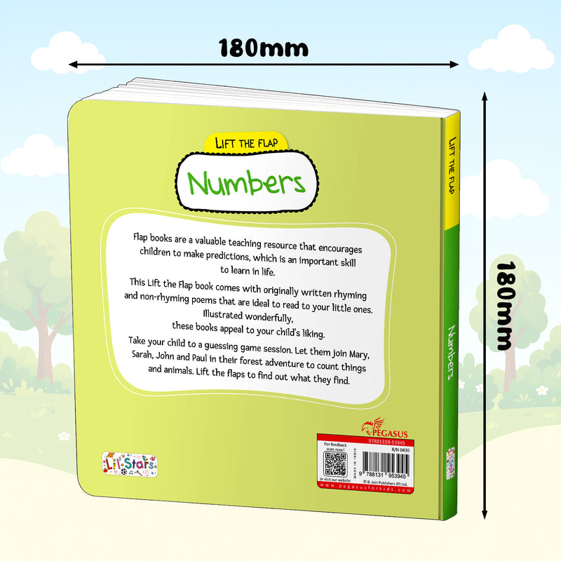 Lift the Flap Numbers Board Book for Kids – Early Learning Number Recognition Book (Age 2+ Years)