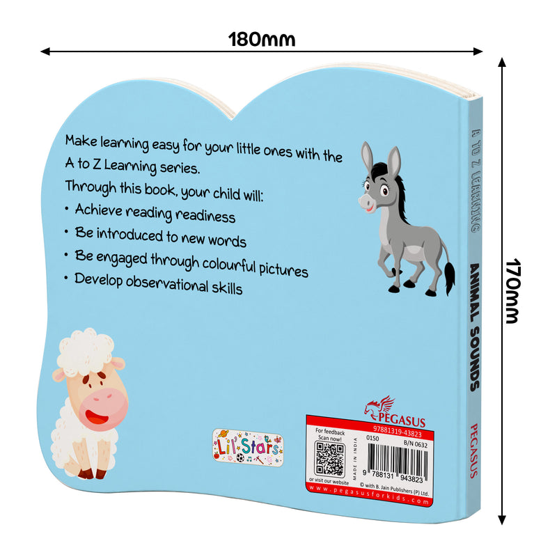 A to Z Learning Animal Sounds Board Book for Kids – Early Learning Wild Picture Book (Age 1+ Years)