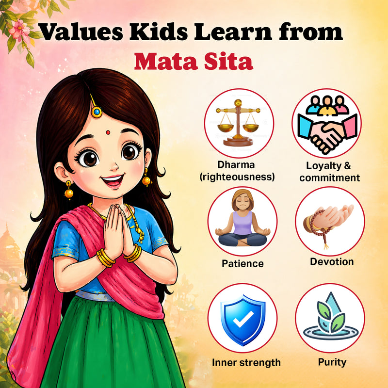Devi Sita: The Daughter of Earth | Illustrated Mythology Story Book for Kids 8+ | Moral Values, Culture & Life Lessons | Engaging Comic-Style Book in Simple English