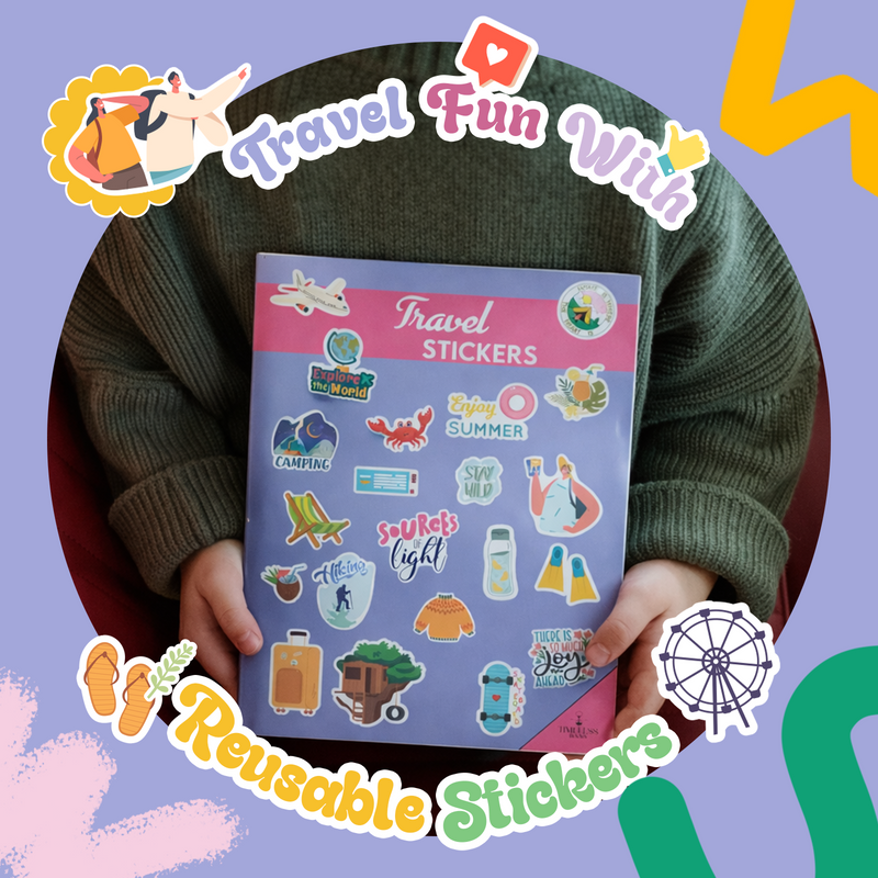 Travel Stickers Book for Kids – 100+ Colourful World Travel Creative Sticker (Age 3+ Years)