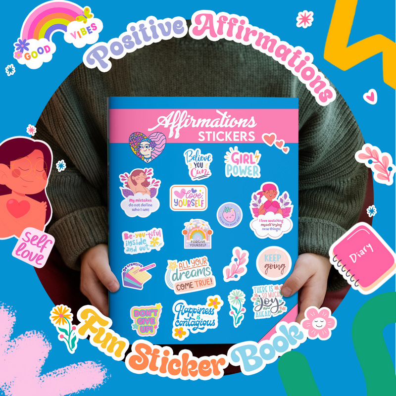 Affirmations Sticker Book for Kids – 100+ Positive Stickers for Creative Learning (Age 3+ Years)