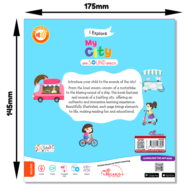 I Explore My City Book for Kids – Magic Noise Book with 6 Real Sound Effects (Age 1+ Years)