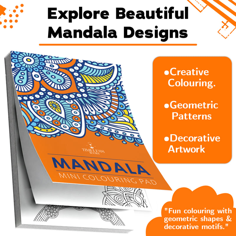 Mandala - Mini Adult Colouring Pad