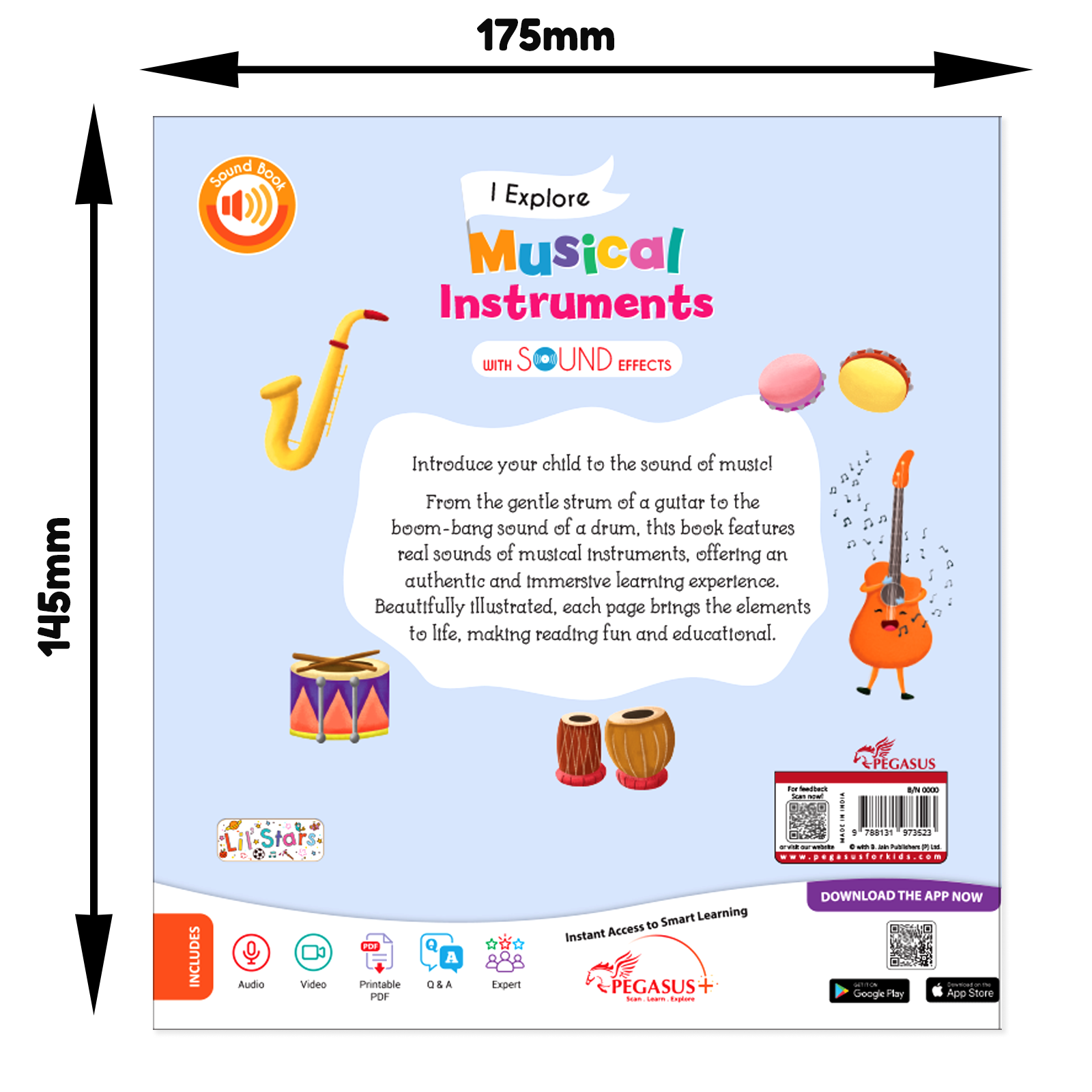 I Explore Musical Instruments Book for Kids – Magic Noise Book with 6 ...