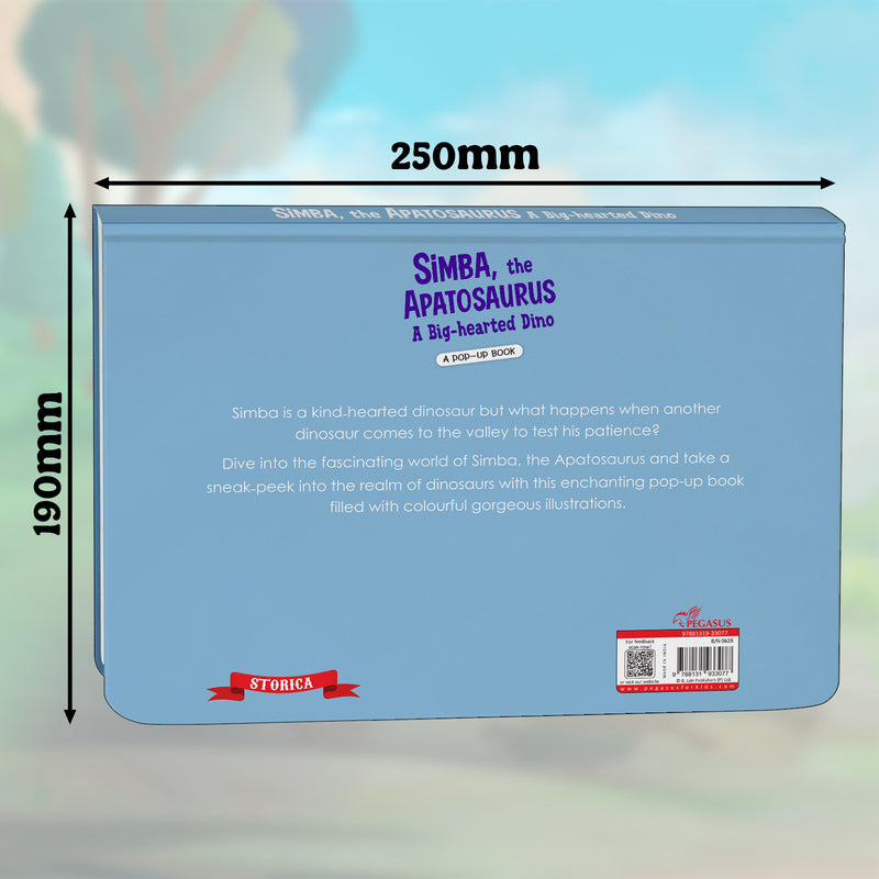 Simba, the Apatosaurus – Pop-Up Book for Kids | Bedtime Story About Being Big-Hearted  (Age 2+ Years)