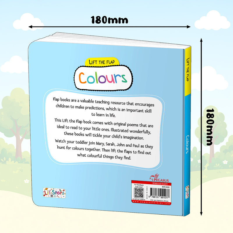 Lift the Flap Colours Board Book for Kids – Early Learning Colour Recognition Book (Age 2+ Years)