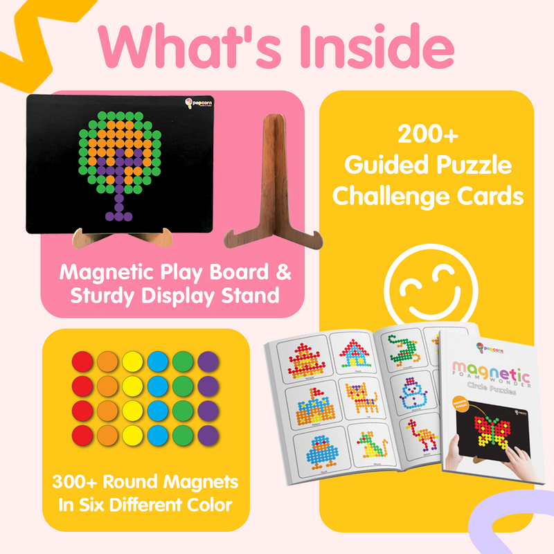 Magnetic Foam Wonder – Circle Puzzle Game for Kids and Family (Age 5–99 Years) | Brain Development Toy