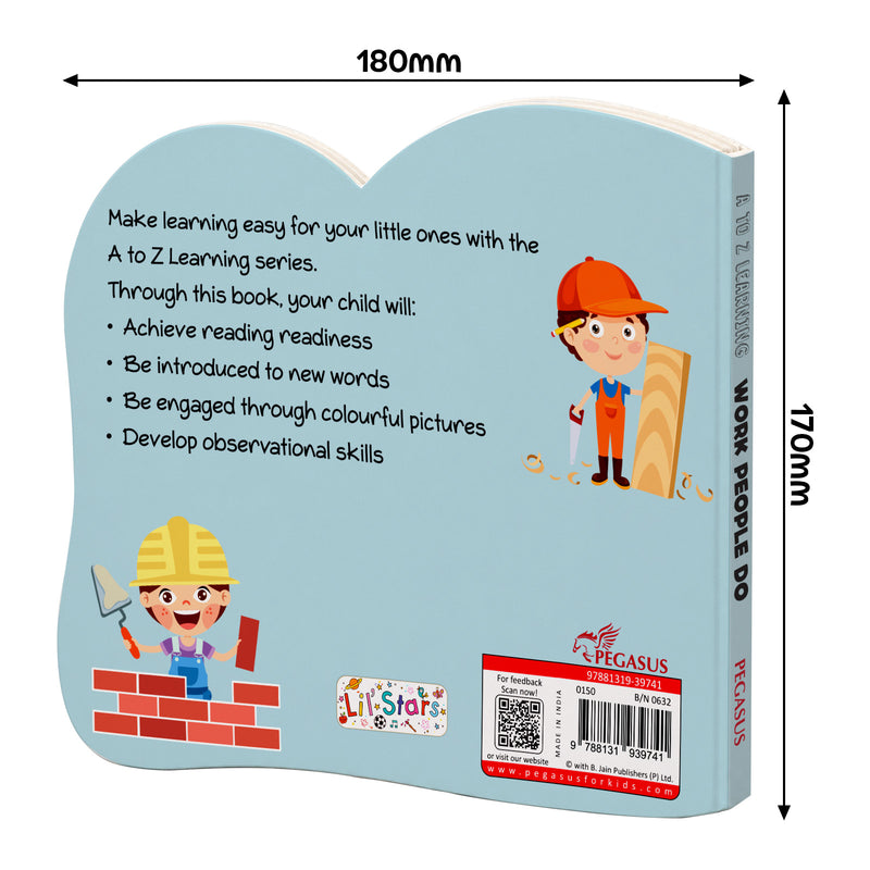 A to Z Learning Work People Do Board Book for Kids – Early & Fun Learning Book (Age 1+ Years)