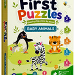 5-in-1 First Puzzles Baby Animals for Toddlers and Kids (Age 2+ Years) Jigsaw Puzzle Set | Fun Memory Games and Creative Activity