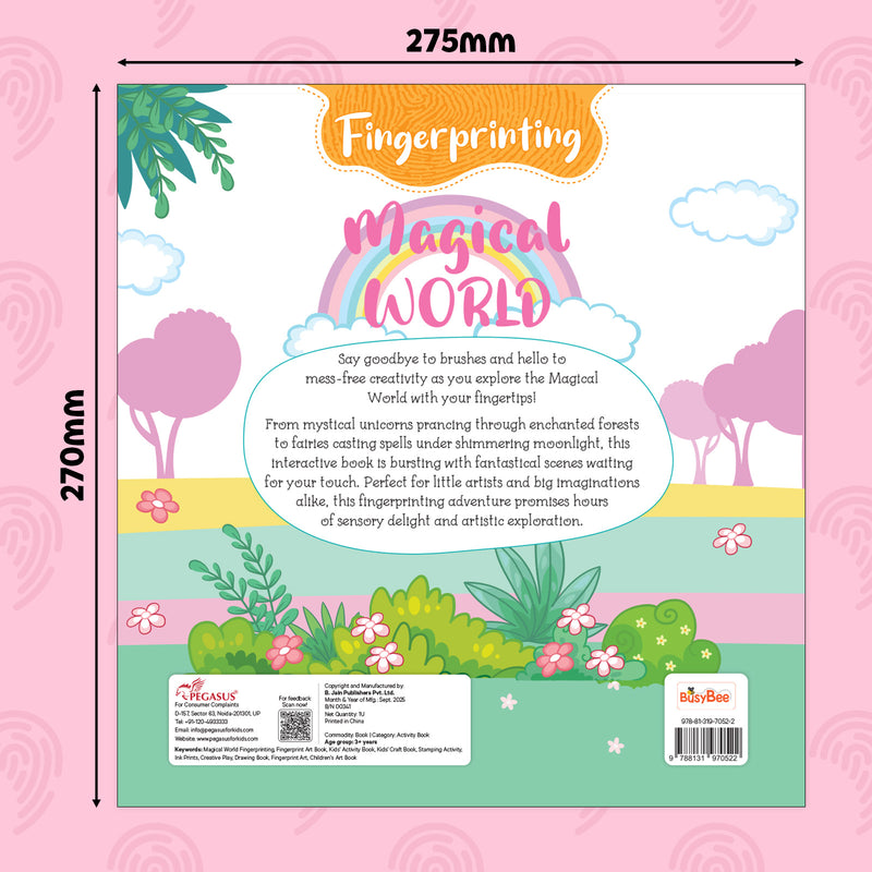 Fingerprinting Magical World –Creative Art and Craft Activity Book for Kids  (Age 3+ Years)