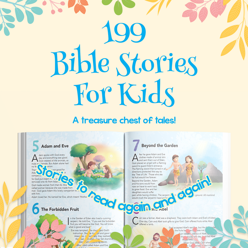 199 Bible Stories for Kids |  Christian Story Book with Classic Biblical Tales (Age 2+ Years)
