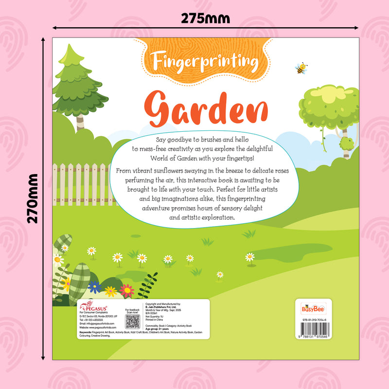 Fingerprinting Garden –Creative Art and Craft Activity Book for Kids  (Age 3+ Years)