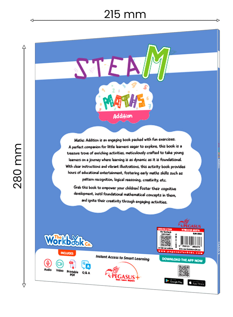 STEAM Wonders of Maths Workbook for Class 2 | Addition Activity Book with Fun Maths Exercises & Number Sense Practice (Age 6–8 Years)
