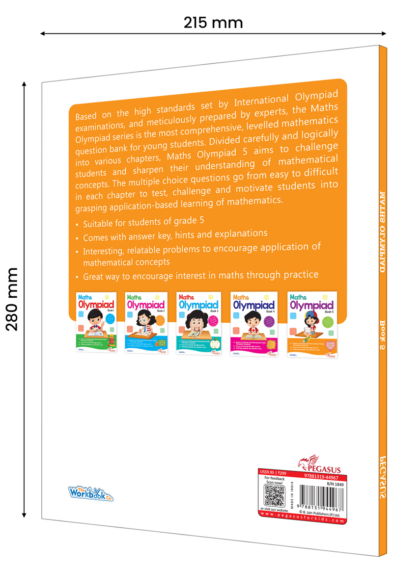 Maths Olympiad Workbook 5 | Advanced Olympiad Practice Book with Step-by-Step Solutions (Age 8+ Years)