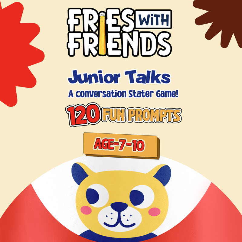 Fries with Friends Junior Talks - Fun Conversation Stick Game For Kids, and Teens(Age 7-10 Years)