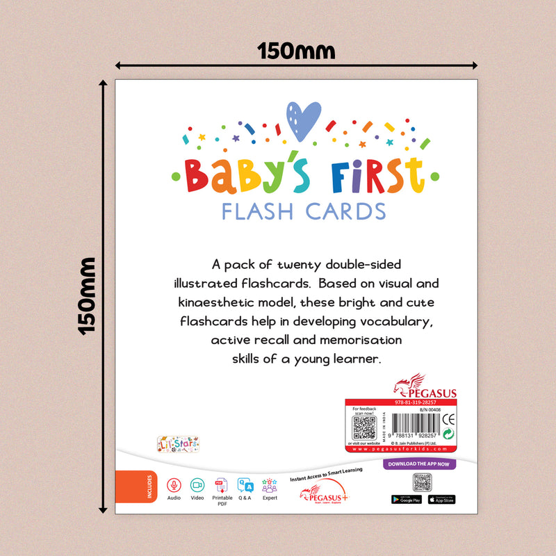 Baby’s First Flash Cards – Fruits & Vegetables | Early Learning & Mind Building Cards (3+ Months)
